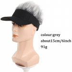 Moodne lokkis juustega hip-hopi pesapallim&uuml;ts parukas s&uuml;nteetilisest kiust parukas, mis on integreeritud p&auml;ikesesirmiga ja moodsad paruka aksessuaarid