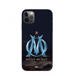 Coque Maniacase pour pour iPhone 14 Pro OM logo bleu et dor&eacute;e stade