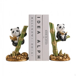 Panda kujud Loomakujud Raamaturiiuli toed Lauapealsed kaunistused Raamaturiiuli hoidjad Raamaturiiulile Lauale with 3 Books