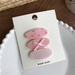 3 tk/komplekt Armas armas laste, t&uuml;drukute juukseklamber Moodne vibu kirsipleedi stiilis juuksen&otilde;el Armas riidest paugu k&uuml;ljeklamber Kawaii t&uuml;drukute peakatted roosa