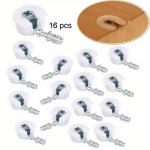 16 tk M&ouml;&ouml;blikapp Kapp kronsteini tihvtid plank plastikust tugiklamber Nukk &Uuml;hendusriistvara Kinnitustarvikud 3 &uuml;hes kronsteini riistvara