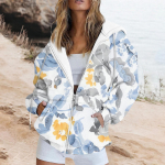 T&otilde;mblukuga kapuuts Naiste pikkade varrukatega dressipluusid s&uuml;gisr&otilde;ivad Suured kapuutsid vabaaja mood jakid XXXL sinine