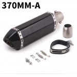 Tubo De Escape Da Motocicleta 51mm Com Silenciador Modificar Motocross Silenciador Para Z400 250 R15 R3 Sujeira Pit Bike TYPE-370MM-A