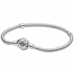 Originaalsed hetked Roosi &otilde;itsemises Kinnitusega maokett k&auml;ev&otilde;ru Fit Europe Bangle 925 Sterling Silver Bead Charm Isetehtud ehted 19cm