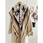 Luksuslik mooruspuu siidist villane sall kolmnurkne sall kontori naiste juuksepael Kokkupandav sall naiste sall 192*125*125cm