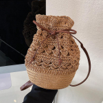Bohemian Holliw &otilde;lgkott naistele Suvine kootud &auml;mbrikott P&uuml;hade naiste rannakotid vabaaja n&ouml;&ouml;riga p&otilde;ikkott 20*20*30cm khaki