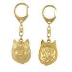 Cairn Terrier II - Gilded key ring with dog in gift box, handbag decoration, luxury accessory by Art-Dog brand
