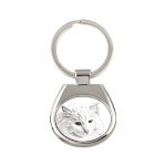 Turkish Angora Cat - keychain with a cat, keychain with a print, personalized pendant from the Art-Dog brand