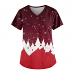 Naiste moodsad V-kaelusega l&uuml;hikeste varrukatega t&ouml;&ouml;r&otilde;ivad, taskutega, tr&uuml;kitud topid XXXL veini