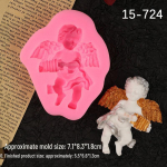Cupid Angel silikoonvorm fondandile, koogikaunistustele, &scaron;okolaadile, savile &ndash; aroomiteraapia t&ouml;&ouml;riist &ndash; partii tootmine roosa