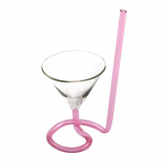 220 ml kokteiliklaas Creative Screw Screw Screw Straw Molekul veiniklaas &scaron;ampanjapokaal peobaar joogiklaasid k&ouml;&ouml;giriistad 201-300ml roosa