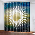 Kvaliteetne 3D elutuba Magamistoa kardinad poistele ja t&uuml;drukutele Kingitused Kodukaunistused P&auml;ikesevari tuuleklaas pol&uuml;ester valmistatud vastupidav W132cm x H160cm&Hook