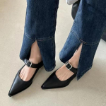 Terava ninaga naiste kingad madala kontsaga pumbad disainerkinnisega moekingad trend s&uuml;gis uus kleidipidu mujer zapatos 40 gray