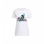Adidas Logo Tr&uuml;kiga Hingav &Uuml;mmarguse Kaelusega L&uuml;hikeste Varrukatega T-s&auml;rk Naiste T-s&auml;rgid Valge GN9151 S