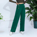 Fashion Trend laia s&auml;&auml;rega p&uuml;ksid Naiste k&otilde;rge v&ouml;&ouml;kohaga &uuml;likonnap&uuml;ksid vabaaja p&uuml;ksid S roheline
