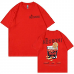 Negroni Unisex T-s&auml;rk L&otilde;bus kokteiliteemaline kingitus Meemiga T-s&auml;rk Meeste suvine pop S punane