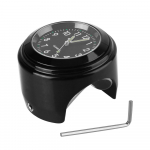 Mootorratta juhtraua kinnituskell helendav kella termomeeter Temperatuurim&otilde;&otilde;tja mootorrattakell universaalne 22-25 mm veekindel mootorratta tarvikud Silver White