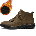 38-46 meeste retrolikud vabaajajalatsid s&uuml;gis-/talvised lehma l&otilde;hkistatud nahast meeste saapad, mugavad mootorrattasaapad 38 must