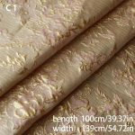 Retro Žakaarmustriline Kullatud Reljeefne Kangas Pehme Elegantne Seelik Kleit Disainer K&auml;sitsi valmistatud DIY &Otilde;mbluskangas &Otilde;limaal Reljeefkangas 100x140cm