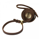 Ehtsast nahast koeraketi kaelarihm Integreeritud lemmikloomanahast treeningrihm kutsikatele, keskmise suurusega koertele Tooted 140/180cm S (140x1.2cm) pruun