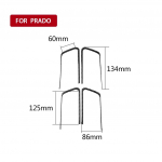 Toyota Land Cruiser Prado FJ 150 2010-2018 jaoks s&uuml;sinikkiust sisemise uksek&auml;epideme dekoratiivpaneeli kate auto kleebis must