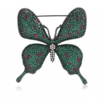 Rasket&ouml;&ouml;stuse t&auml;is tsirkooniumi Butterfly Luksuslik Smaragd Pross Pross Elegantne k&otilde;rgekvaliteediline jope &uuml;likonnapink roheline