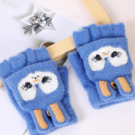 Uus talvemultikas Rogue Rabbit Lastele Poole s&otilde;rmega kaetud soe &otilde;pilase kodut&ouml;&ouml; Kodut&ouml;&ouml; Avatud s&otilde;rmedega sametist paksendatud kindad One Size