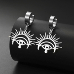 Gooti Evil Eye Drop Hoop K&otilde;rvar&otilde;ngad Roostevabast Terasest P&auml;ikesesilmad Ripats Punk Hiphop Ehted Kingitus Naistele Meestele