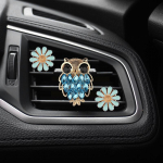 Crystal Owl Auto &otilde;huv&auml;rskendaja Diamond Villus Owl Autoparf&uuml;&uuml;m &Otilde;huventiili klamber Auto Aksessuaarid Interj&ouml;&ouml;r Naine Aroomiteraapia Ornament sinine
