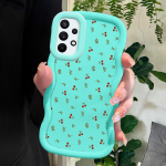 V&auml;rvitud mustriga Big Wave Edge pehmest silikoonmaterjalist Macaron telefoni&uuml;mbris, p&otilde;rutuskindel kaitsev kummist korpus Samsung Xiaomi Poco Redmi jaoks Samsung A12 valge