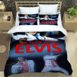 E-Elvis Presley Retro tr&uuml;kiga Voodipesukomplektid peen tarvikute komplekt tekikott voodikate komplekt voodipesukomplekt luksuslik s&uuml;nnip&auml;evakingitus EU Single 135x200cm