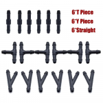 18tk universaalne auto TY sirge 3-suunalise &uuml;hendusega auto klaasipuhasti otsiku voolik auto klaasipuhasti tisleri vooliku toru auto v&auml;listarvikud must