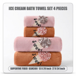 Tikitud korallisametr&auml;tikuga vannir&auml;tikute komplekt neljast kodust vannir&auml;tikust Pehme imav soe ja mugav kodu igap&auml;evaseks tarbeks kootud k&auml;ter&auml;tikud 1 SET