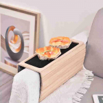 Kvaliteetne bambuspuidust diivanihoidiku aluslaud, libisemisvastane k&auml;etugede korraldaja, kaitsja joogihoidja alusalus 43.1*34cm