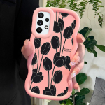 V&auml;rvitud mustriga Big Wave Edge pehmest silikoonmaterjalist Macaron telefoni&uuml;mbris, p&otilde;rutuskindel kaitsev kummist korpus Samsung Xiaomi Poco Redmi jaoks Samsung A54 5G valge