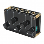 Helimikser 4 sisendit 1 v&auml;ljundiga Mini helipult Kaasaskantav passiivne stereohelimikser