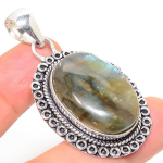 Labradorite Handmade 925 Sterling Silver Jewelry Pendant 2.09 g8o28