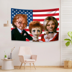Chucky perekond Ameerika lipu seinavaip Klassikaline &otilde;udusfilm Kodu dekoratsioon Seinale riputatav Magamistoa &uuml;hiselamu taust B&auml;nner 29x37in