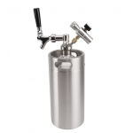 &Otilde;llekapp Growler 3,6L Roostevabast terasest t&uuml;nn 60PSI manomeeter T&uuml;nnikraan Lihtne kasutamine Kodune jaotuss&uuml;steem L