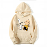2024 Snoopy ja Charlie Brown Joonisfilm Anime Naiste Pusa Kevad S&uuml;gis Meeste Kapuutsikas 2024 Mood Paaride Dressipluus R&otilde;ivad Topid L beež