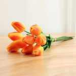 Kunsttulbi lilled Mini tulbi lilled v&otilde;ltslilled t&otilde;elised pulmapeo kaunistused lilled pruudi kodupeo kaunistus s&otilde;brap&auml;ev Orange