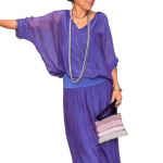 Naiste vabaaja kaheosaline &scaron;ifoonist komplekt, suvine V-kaelusega l&uuml;hikeste varrukatega laiade p&uuml;kste komplekt, avara puhkeriiete &uuml;likond 3XL roheline