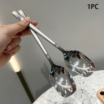 Roostevabast terasest lusikas, paksenenud pika varrega supilusikas potikulpide jaoks Koduk&ouml;&ouml;k Lauan&otilde;ud Toiduvalmistamisn&otilde;ud h&otilde;be