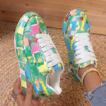 Moodsad Graffiti spordijalatsid 2024. aasta kevadeks ja s&uuml;giseks Uued mugavad paksu tallaga naistekingad v&auml;lispidiseks kandmiseks Trafza 35