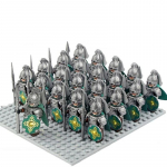 21 tk Keskaegne K&auml;&auml;buss&otilde;dalane Elfid R&uuml;&uuml;tlid lotr ja Uruk-hai Ork Rohan Elfid S&otilde;dalased S&otilde;duri figuurid Ehitusklotsid M&auml;nguasjad