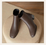 Naiste poolsaapad Briti stiilis uued terava otsaga Chelsea saapad, madala kontsaga libisemisvastase lukuga v&auml;lisjalatsid Botas Mujer 40 tumepruun v&auml;rv