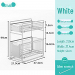 Valamu alune kahekihiline v&uuml;rtsi- ja hoiuriiul sahtliga
