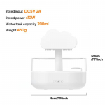 Vihmapilved Hajuti Zen Vihmapiisad &Otilde;huniisutaja Eeterliku &Otilde;li Hajuti USB Lauaarvuti Ultraheli Pihusti Hajuti aroomiteraapia Without Adapter valge