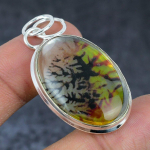 Dicorich Glass Handmade 925 Sterling Silver Jewelry Pendant 2.01 l1b39