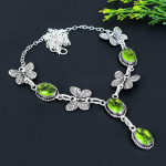 Peridot Handmade 925 Sterling Silver Jewelry Necklace 18 y2w41